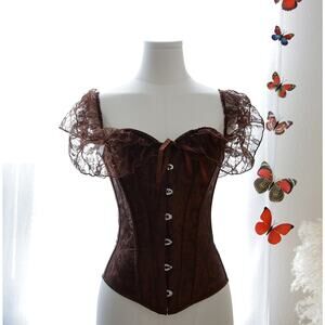 Romantic Regency Retro Victorian Lace Anime Corset Top